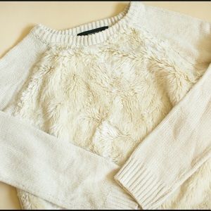 Faux fur sweater